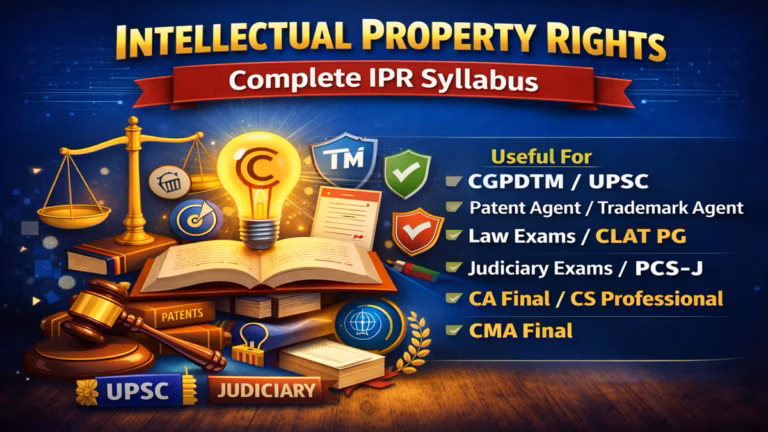 ipr syllabus pdf, what is the syllabus of intellectual property or ipr?