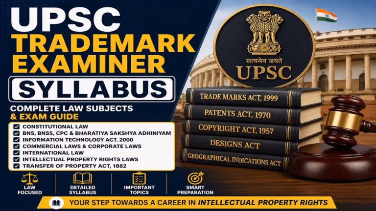 upsc trademark examiner syllabus