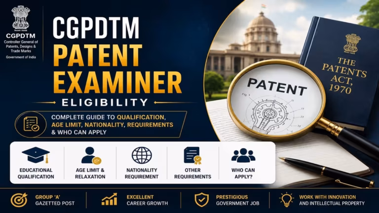 CGPDTM Patent Examiner Recruitment Eligibility